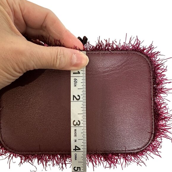 Kate Spade Like TINSEL Burgundy Small Bucket Handbag - Picture 11 of 11